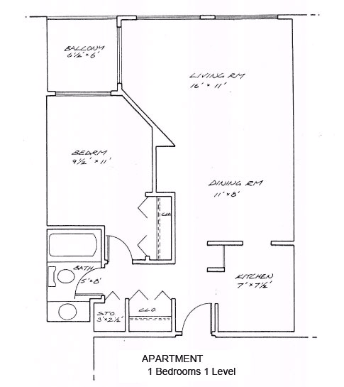 1 Bedroom Apartment